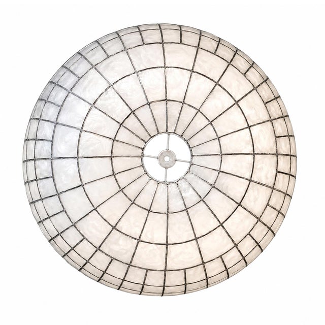 Capiz Shell Dome Chandelier Pendant Light For Sale - Image 11 of 13