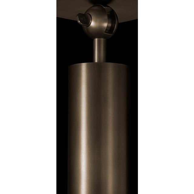 2020s Apparatus Studio Cylinder Pendant Light in Aged Brass & Leather For Sale - Image 5 of 18
