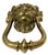 Brass Antique English Brass Lion Head Door Knocker For Sale - Image 8 of 10