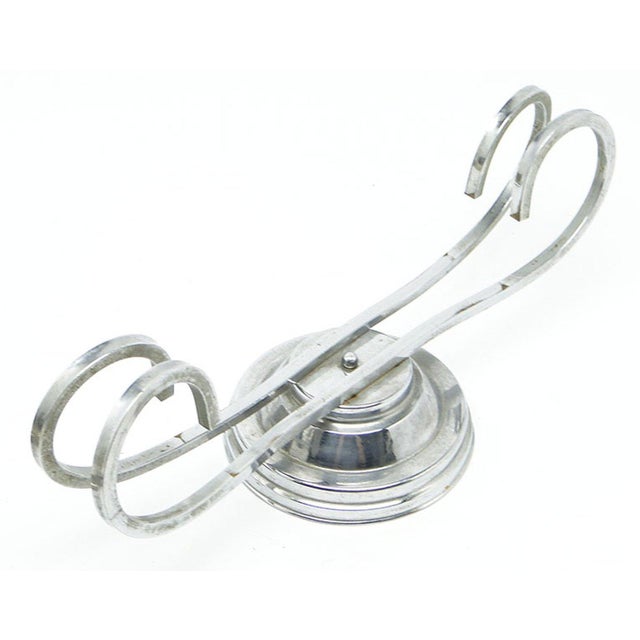 Silver Vintage Art Deco Menu Stand, Germany, 1930s For Sale - Image 8 of 12