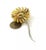 This is a gorgeous Estate flower brooch, it is well crafted from solid 18k yellow and white gold with a textured and...
