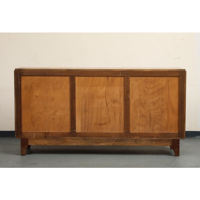 1940s French Art Deco Oak Sideboard, Three-Door Design, Sturdy Storage For Sale In New York - Image 6 of 17