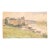 Mid 20th Century French Watercolor on Paper Painting of a Medieval Château along the Vienne River For Sale