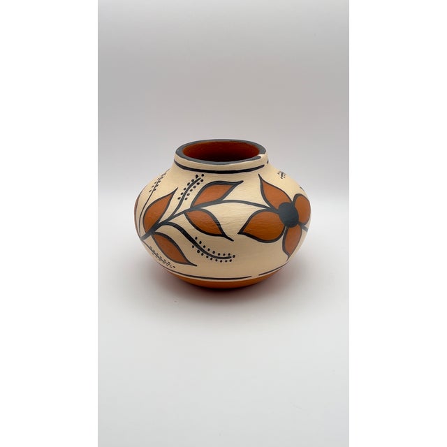 Rustic Kewa (Santo Domingo) Pueblo Polychrome Jar by Vicky T. Calabaza For Sale - Image 3 of 6