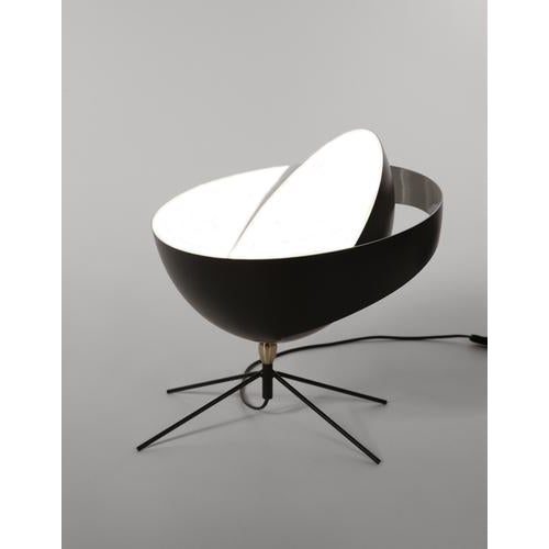 Mid-Century Modern Black Saturn Table Lamp in Aluminum, Brass and Steel by Serge Mouille For Sale - Image 3 of 10