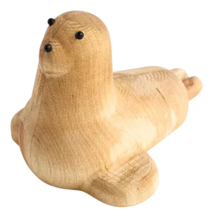 Seal I Piccolini Wooden Animal Figure by Viviana Degrandi for Emko