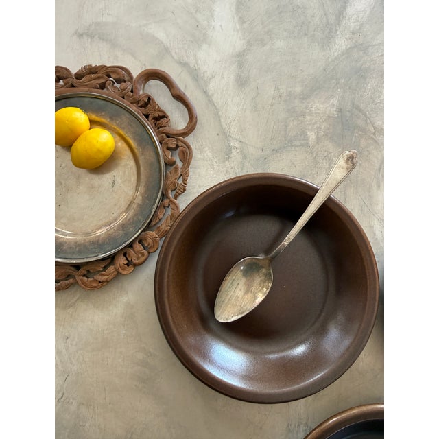 Vintage Wedgwood Stoneware Bowl – Sterling Pattern, 1970s - Set of Four For Sale - Image 10 of 11