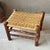 Burnt Umber Rustic Chic Mid 20th-Century Hickory Wood & Handwoven Double Twill Plaited Cane Bench For Sale - Image 8 of 18