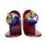 Vintage Semi-Precious Stone Globes on Wood Bookends- A Pair For Sale - Image 9 of 10
