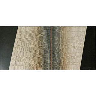 Paul Maxwell" Untitled" on Board Framed Signed Acrylic Stencil Cast Abstract For Sale