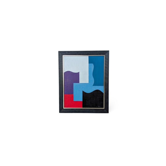 Charlotte Möck, Abstract Composition, Oil on Jute Canvas For Sale - Image 5 of 5