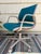 Steelcase Vintage Mid-Century Steelcase Teal Blue Rolling Office Desk Arm Chair For Sale - Image 4 of 18