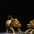 Traditional Pair of Antique Gilt Bronze Qilin Statues, Mythical Beast Figures, 2.3kg For Sale - Image 3 of 9