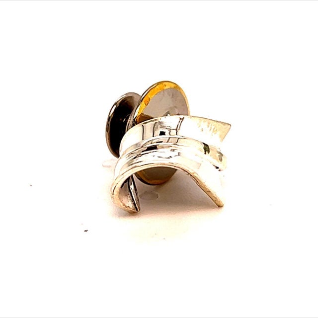 Metal Tiffany & Co Estate "Wave" Tie Pin Sterling Silver 2.7 Grams For Sale - Image 7 of 12