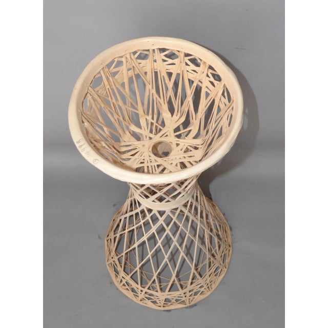 1970s Taupe Finish Spun Fiberglass Cone Plant Stand Outdoor Indoor For Sale - Image 9 of 13