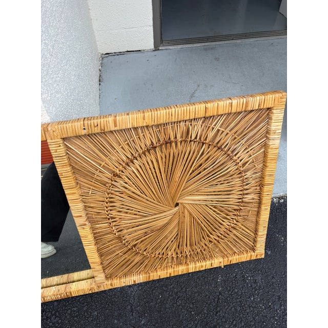 Mid Century Rattan Sunburst Mirror 8 Feet Tall For Sale In Orlando - Image 6 of 7