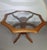 Octagonal Oak Dining Table with Inlaid Glass Top For Sale - Image 5 of 18