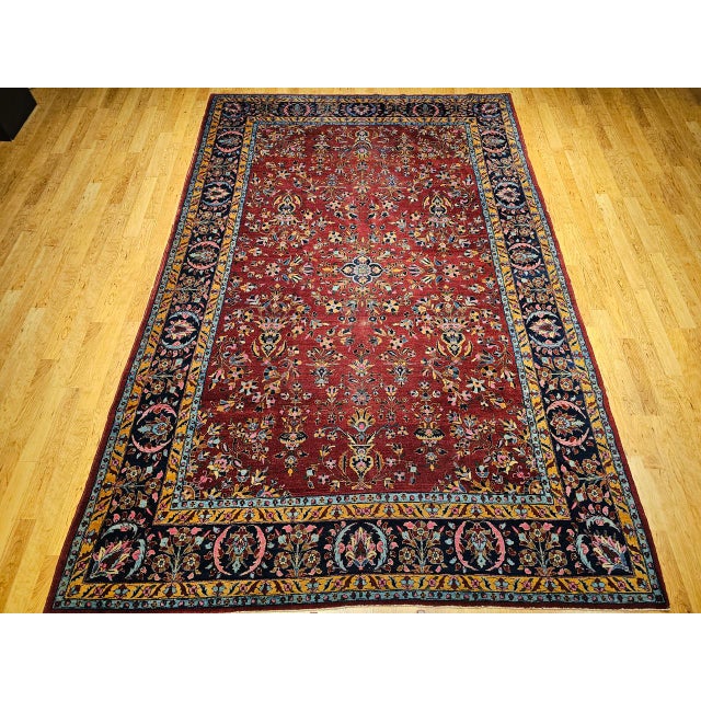 "Discover the timeless splendor and exquisite artistry of this truly magnificent Vintage Mid-20th Century Persian Kashan...