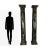 Pair of Tuscan Style Black Painted Faux Marble Columns Pair of impressive large wood columns painted with faux marble...
