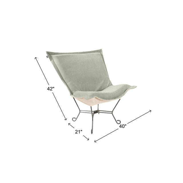 Textile Komodo Sage Puff Chair and Frame For Sale - Image 7 of 7
