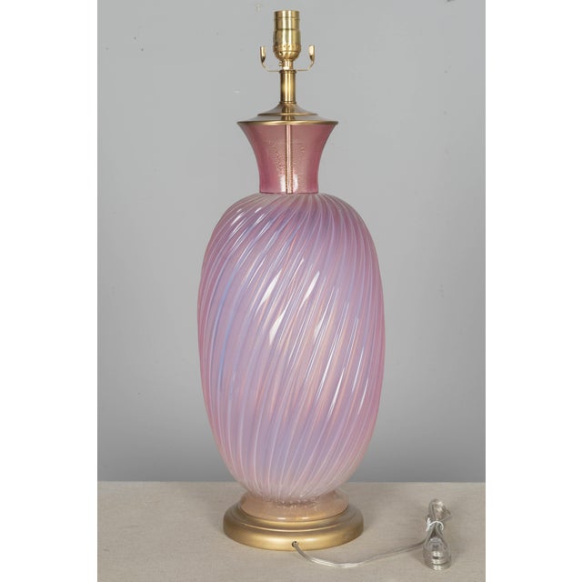 Mid 20th Century Seguso Murano Glass Mid Century Lamp For Sale - Image 5 of 11