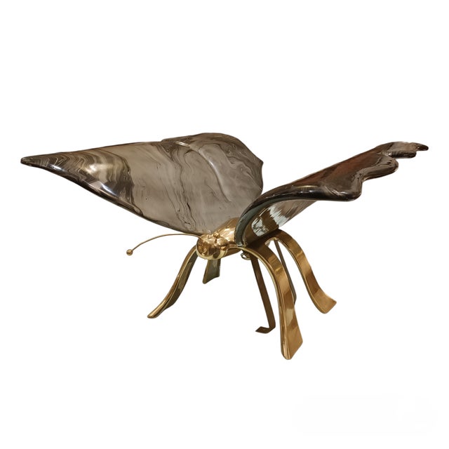 1970s Vintage Italian Butterfly Wall Light, 1970s For Sale - Image 5 of 5