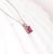 Red Ruby Pendant in Solid 14k Gold, Emerald Cut 6x4mm - Solitaire Pendant For Sale In Columbus - Image 6 of 8