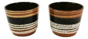Ceramic Flower Pots with Covers from Scheurich Keramik, Germany, 1960s, Set of 2