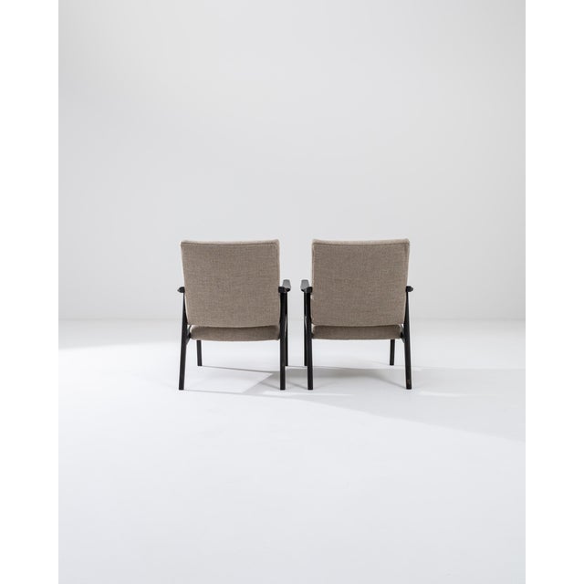 1960s Czech Upholstered Armchairs, a Pair For Sale - Image 9 of 12