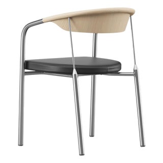 Chairman Chair in Oak with Upholstery in Black by Henrik Tengler for One Collection For Sale