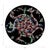 Modern Ouroboros Black Vegan Leather Round Pebble Placemat, Set of 4 For Sale - Image 3 of 5