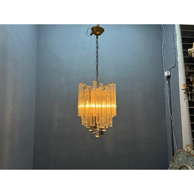 Murano Glass Trilobi Chandelier by Paolo Venini, 1970s For Sale - Image 3 of 15