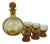 Art Deco Glass Liqueur Set, 1955, Set of 7 For Sale