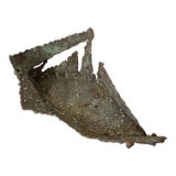Early 21th Century Artist Made Brutalist Style Bronze Bowl Sculpture For Sale