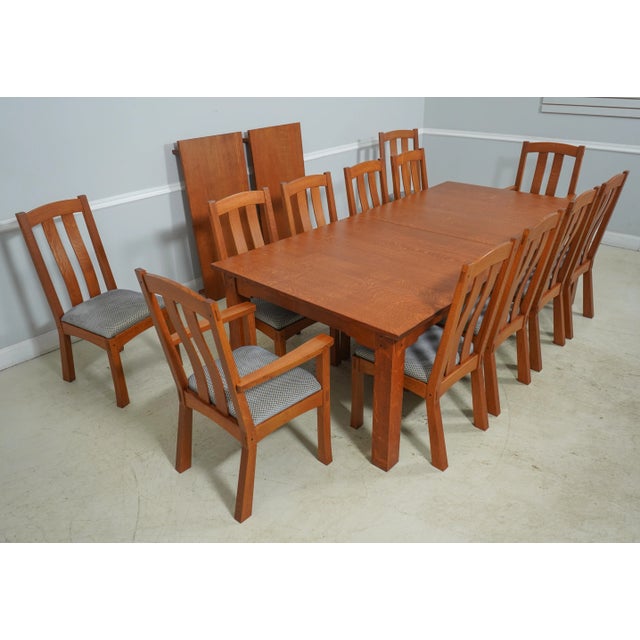 Age: Approx: 20 Years Old Details: Clean Upholstered Seats High Quality Construction Solid Quarter Sawn Oak Construction...