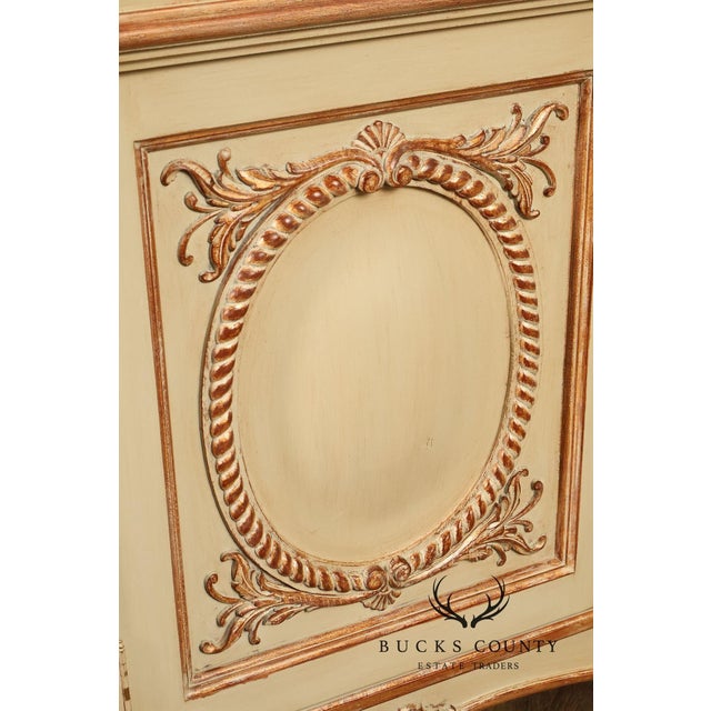French Rococo Style Painted Sideboard Buffet Cabinet For Sale - Image 4 of 18