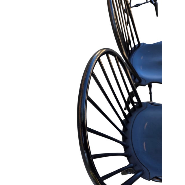 1990s 2 Nichols & Stone Windsor Side Chairs Bow Back Saddle Seat Distressed Country For Sale - Image 14 of 18