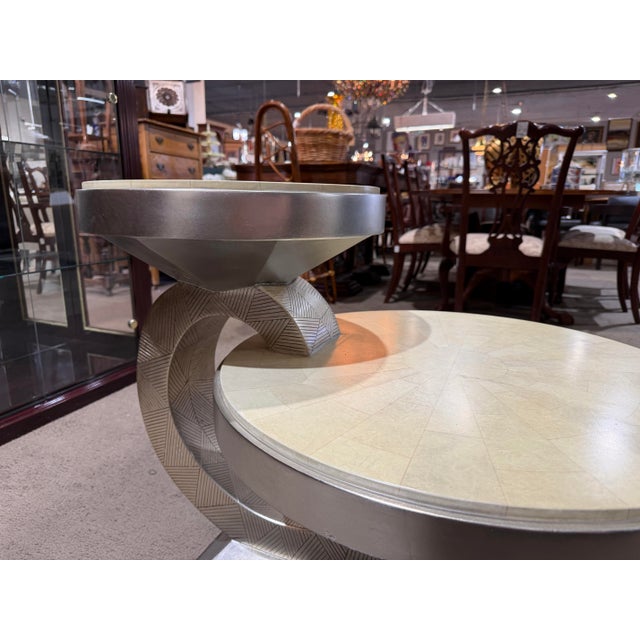 Artmax Postmodern Faux Stone and Wood Side Table For Sale In Las Vegas - Image 6 of 8