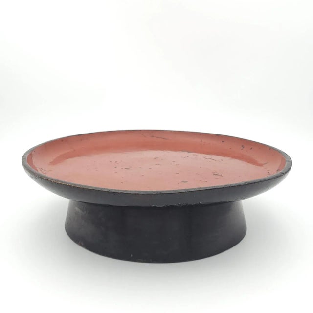 Red Circa 1900 Black and Red Japanese Tazza For Sale - Image 8 of 8