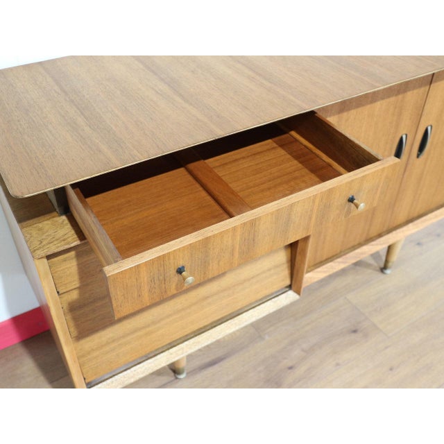 Mid Century Modern Vintage Teak Credenza Sideboard by Beautility Danish Style For Sale - Image 11 of 15