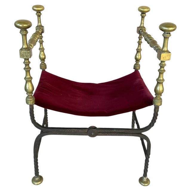 Spanish Bronze & Wrought Iron Savonarola Chairs a Pair For Sale In Tampa - Image 6 of 15