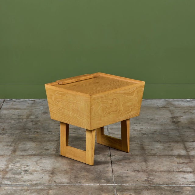 Paul Laszlo Oak Nightstand for Brown Saltman For Sale - Image 9 of 18