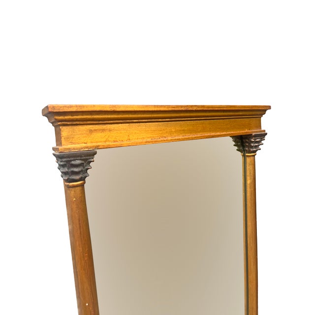 Vintage Column Gold Gilt Wood Wall Mirror Ornate Made in Italy Quality piece. Clean. Mirror frosted to avoid...