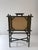 Chinoiserie-Style Magazine Rack in Wood and Silk, 1920s For Sale - Image 13 of 18