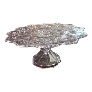 Sun Purple Cake Pedestal in the Shoshone Pattern Circa 1896