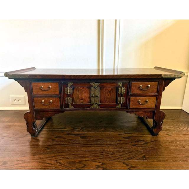 Wood Fine Antique Korean Scholar Desk Ch'aeksang Joseon Dynasty For Sale - Image 7 of 14