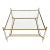 Mid-Century Maison Jansen Brass and Brushed Chrome Two-Tier Coffee Table, France, Circa 1940 For Sale