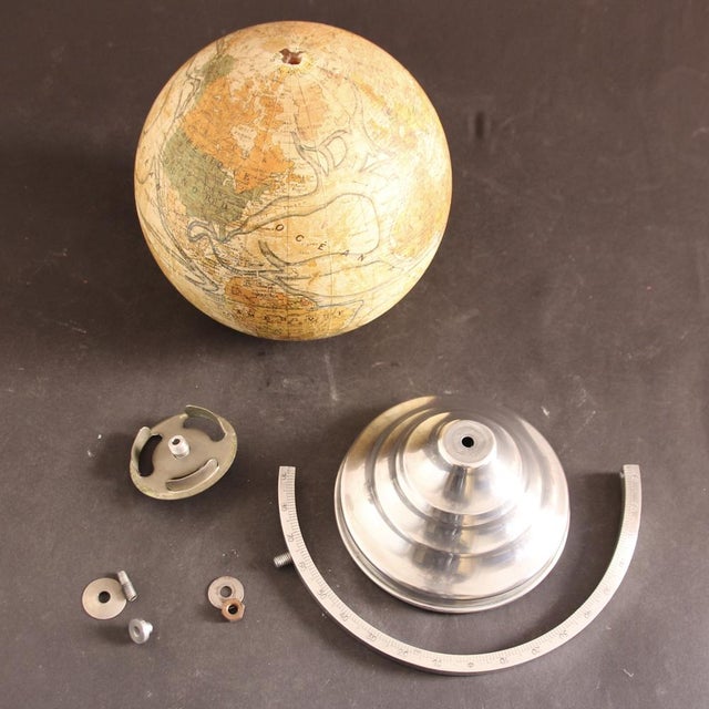 Glass French Illuminated Globe, 1940s For Sale - Image 7 of 15