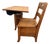 Antique Moulthrop Oak Adjustable School Desk – Langslow-Fowler Rochester Ny – Early 1900s For Sale
