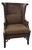 Lane Venture Carved Faux Bamboo Handwoven Caning Wingback Chair Usa For Sale